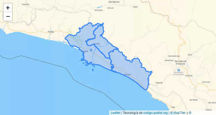 Código Postal Quepos (Aguirre), Puntarenas - Costa Rica