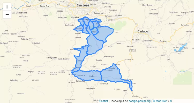 Desamparados, San Jose ZIP Code - Costa Rica