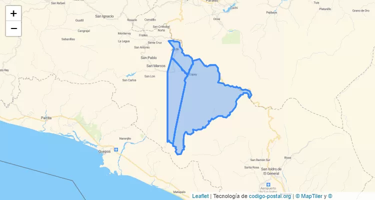 Dota, San Jose ZIP Code - Costa Rica