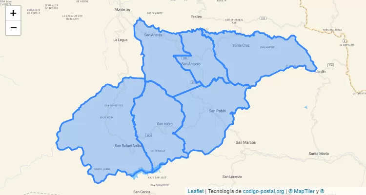 Código Postal Leon Cortes, San Jose - Costa Rica