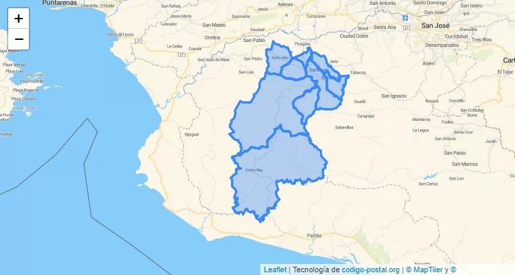 Puriscal, San Jose ZIP Code - Costa Rica