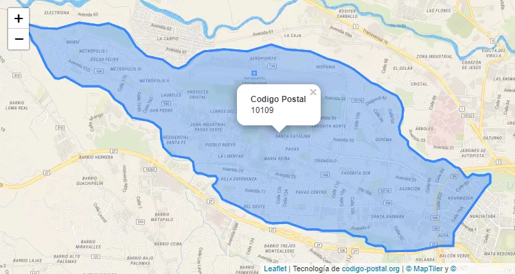 Código Postal Distrito Pavas, San Jose - San Jose - Costa Rica