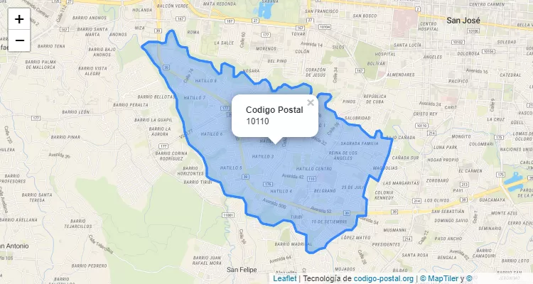 ZIP Code District Hatillo, San Jose - San Jose - Costa Rica
