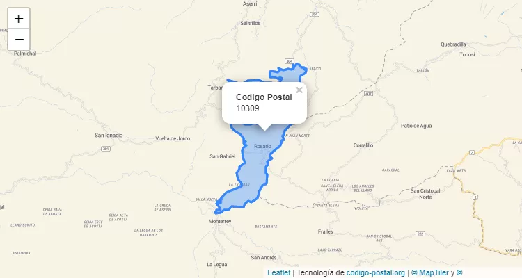 Código Postal Distrito Rosario, Desamparados - San Jose - Costa Rica