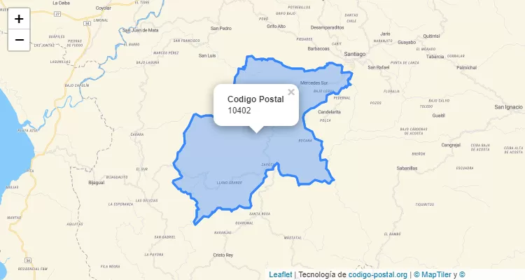 Código Postal Distrito Mercedes Sur, Puriscal - San Jose - Costa Rica