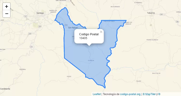 Código Postal Distrito San Rafael, Puriscal - San Jose - Costa Rica