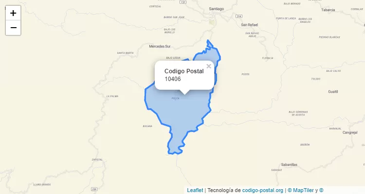 Código Postal Distrito Candelaria, Puriscal - San Jose - Costa Rica