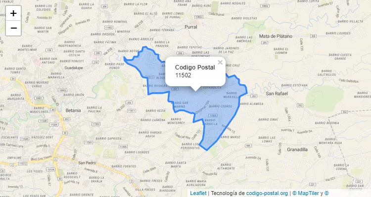 ZIP Code District Sabanilla, Montes De Oca - San Jose - Costa Rica