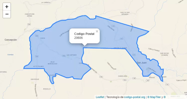 Código Postal Distrito San Juan, Naranjo - Alajuela - Costa Rica