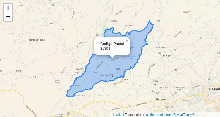 Código Postal 20804 | Costa Rica