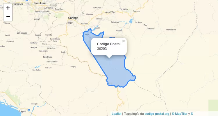 CEP Distrito Orosi, Paraiso - Cartago - Costa Rica