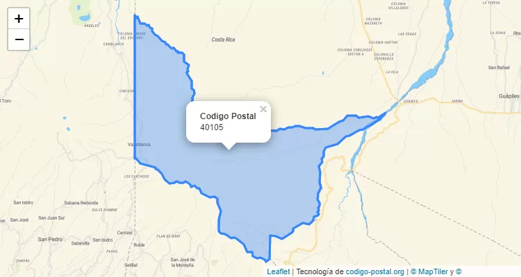 ZIP Code District Vara Blanca, Heredia - Heredia - Costa Rica
