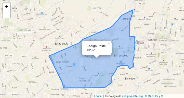 Código Postal Distrito San Josecito, San Rafael - Heredia - Costa Rica