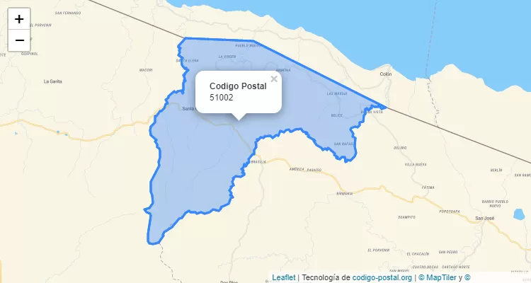 Código Postal Distrito Santa Cecilia, La Cruz - Guanacaste - Costa Rica