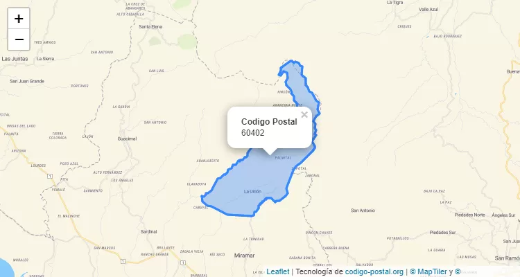 Código Postal Distrito Unión, Montes De Oro - Puntarenas - Costa Rica