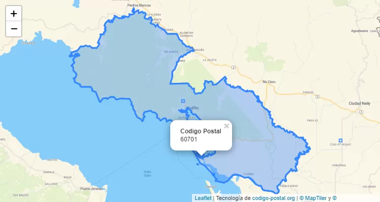 Código Postal 60701 | Costa Rica