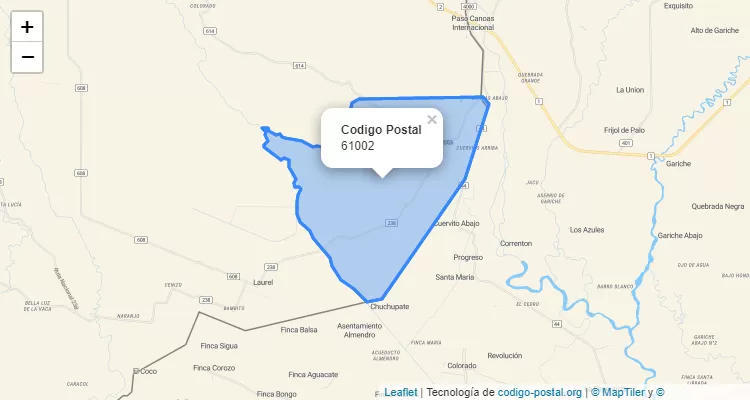 Código Postal Distrito La Cuesta, Corredores - Puntarenas - Costa Rica