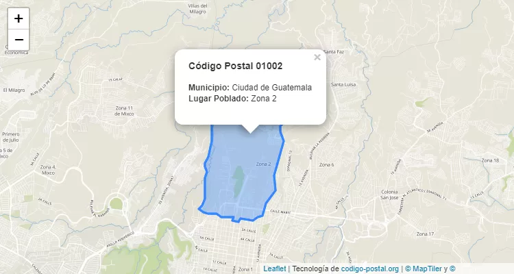 Código Postal 01002 | Guatemala