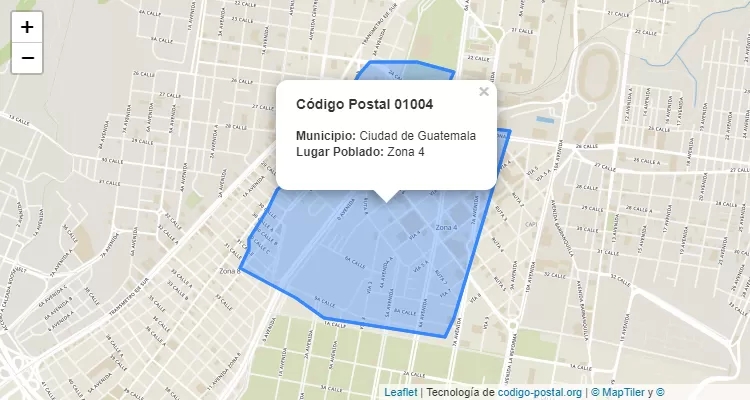 Código Postal Ciudad Zona 4 en Ciudad de Guatemala, Guatemala - Guatemala