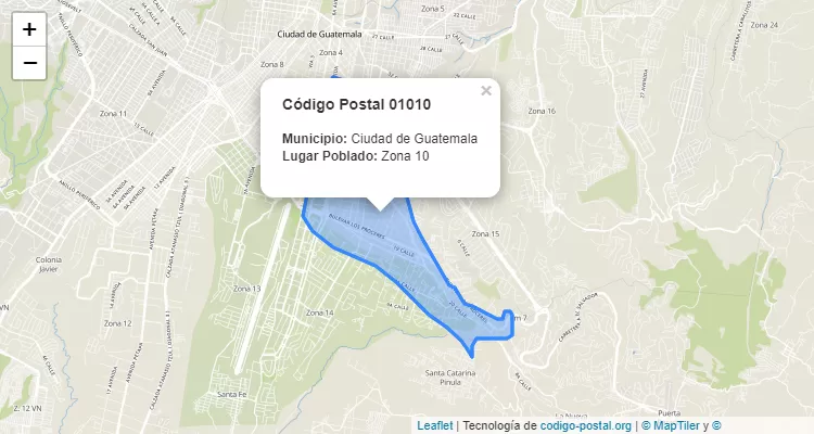 Código Postal Ciudad Zona 10 en Ciudad de Guatemala, Guatemala - Guatemala