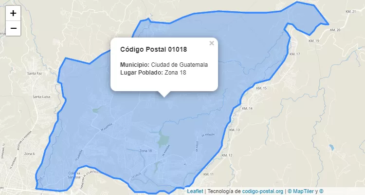 Código Postal Ciudad Zona 18 en Ciudad de Guatemala, Guatemala - Guatemala