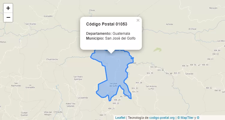 Código Postal Caserio La Ceiba en San Jose del Golfo, Guatemala - Guatemala