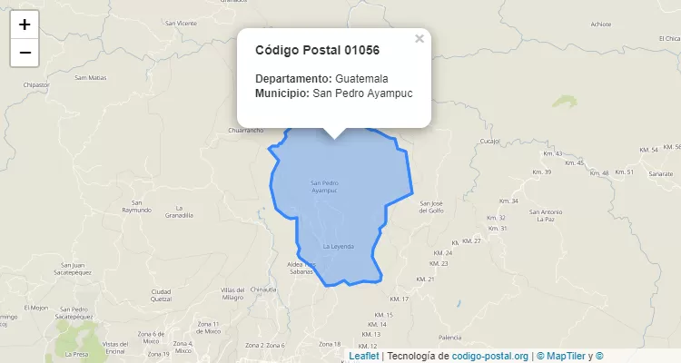 Código Postal Aldea Lo de Reyes en San Pedro Ayampuc, Guatemala - Guatemala