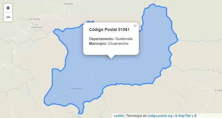 Código Postal Caserio Los Ajúc II en Chuarrancho, Guatemala - Guatemala