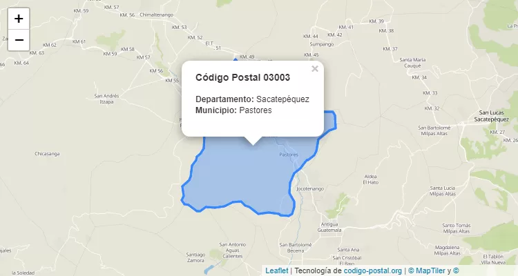 Código Postal Aldea Concepción en Pastores, Sacatepéquez - Guatemala