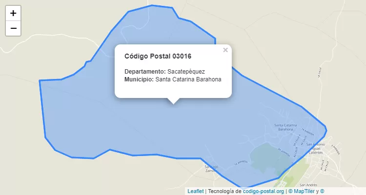 Código Postal Caserio Tuixin en Santa Catarina Barahona, Sacatepéquez - Guatemala