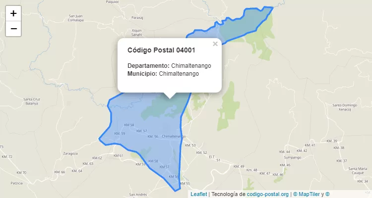 Código Postal Colonia Quintas 2 los Aposentos en Chimaltenango, Chimaltenango - Guatemala