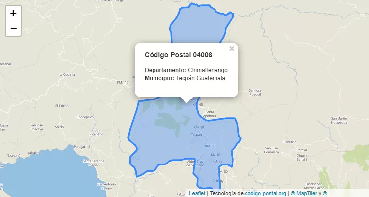 Código Postal Aldea Xenimajuyu en Tecpan Guatemala, Chimaltenango - Guatemala