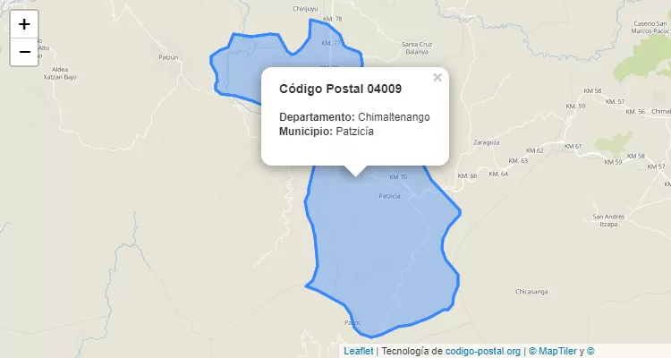 Código Postal Colonia Colonia Buenos Aires en Patzicia, Chimaltenango - Guatemala