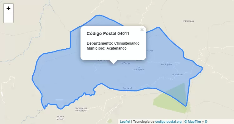 Código Postal Finca El Nogal en Acatenango, Chimaltenango - Guatemala