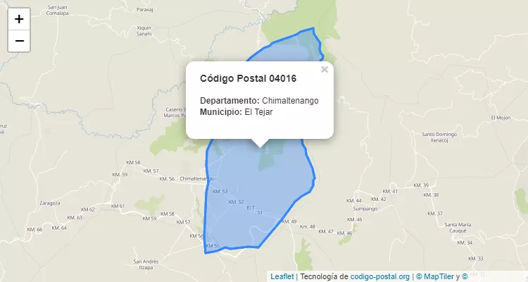 Código Postal Colonia El Esfuerzo en El Tejar, Chimaltenango - Guatemala