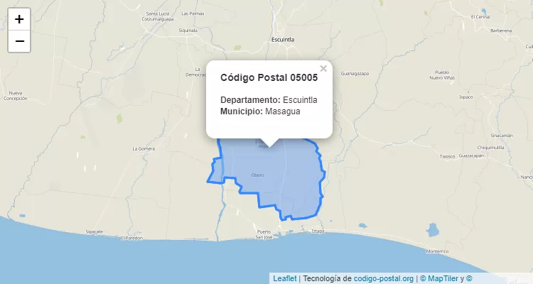 Código Postal Finca El Sagrado Corazon en Masagua, Escuintla - Guatemala