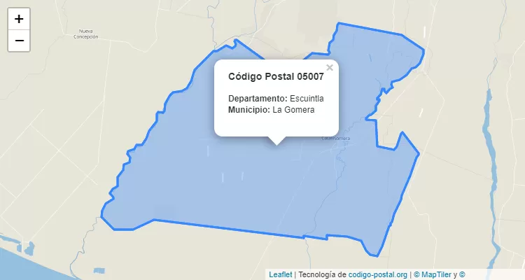 Código Postal Finca Las Palmas en La Gomera, Escuintla - Guatemala