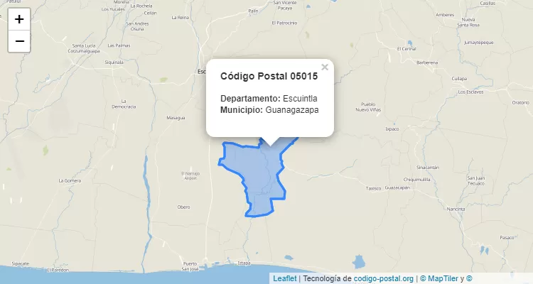 Código Postal Finca Santa Clara O el Recuerdo en Guanagazapa, Escuintla - Guatemala