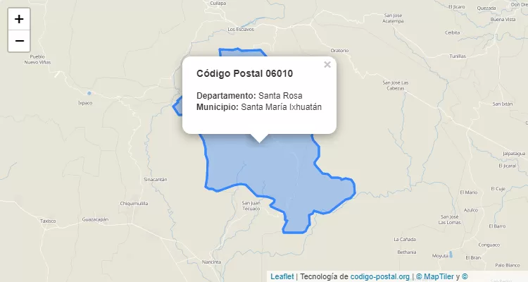 Código Postal Finca Piedras de Agua en Santa Maria Ixhuatan, Santa Rosa - Guatemala