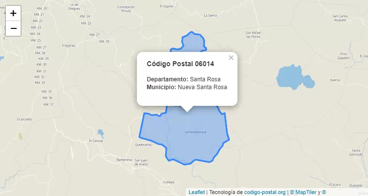 Código Postal Caserio El Morito en Nueva Santa Rosa, Santa Rosa - Guatemala