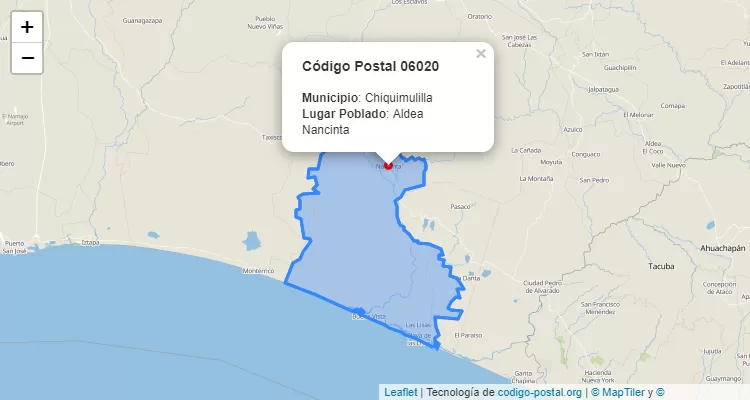 Código Postal Aldea Nancinta en Chiquimulilla, Santa Rosa - Guatemala