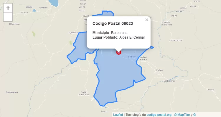 Aldea El Cerinal en Barberena, Santa Rosa ZIP Code - Guatemala