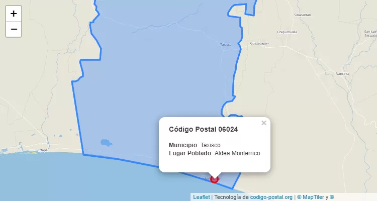 Código Postal Aldea Monterrico en Taxisco, Santa Rosa - Guatemala