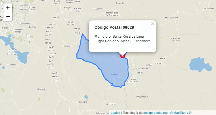 Código Postal Aldea El Rinconcito en Santa Rosa de Lima, Santa Rosa - Guatemala