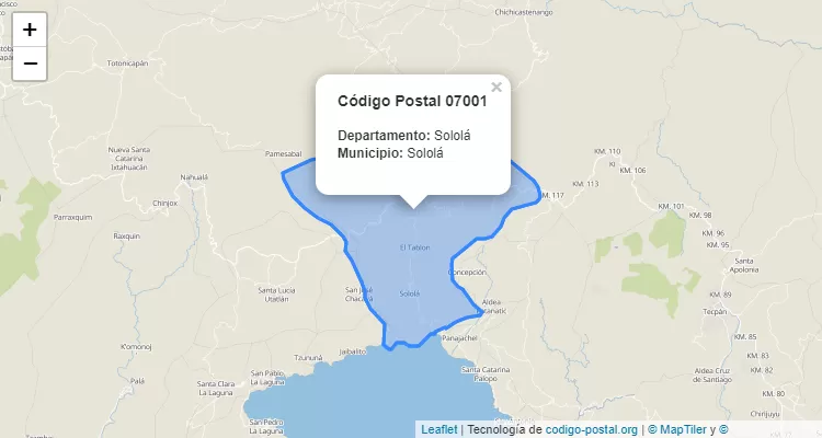 Código Postal Aldea Los Encuentros Central en Solola, Sololá - Guatemala