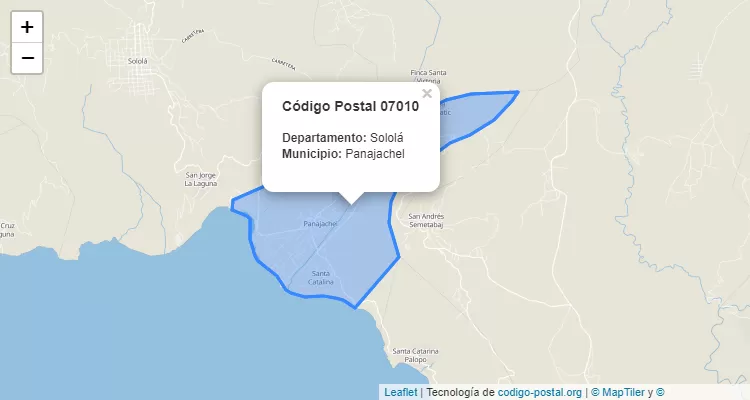 Código Postal Pueblo Panajachel en Panajachel, Sololá - Guatemala