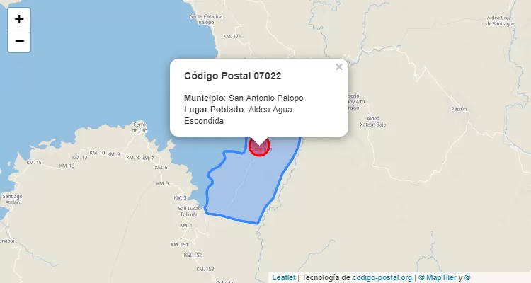 C digo Postal Aldea Agua Escondida en San Antonio Palopo Solol