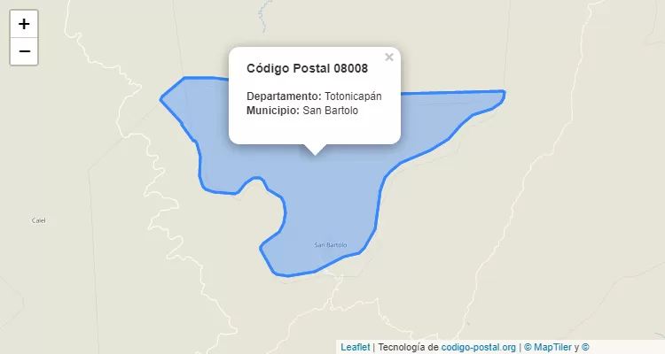 Código Postal Aldea Paraje Xesacop en San Bartolo, Totonicapán - Guatemala