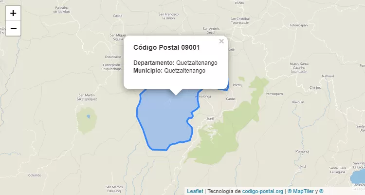 Código Postal Colonia Bellos Horizontes en Quetzaltenango, Quetzaltenango - Guatemala