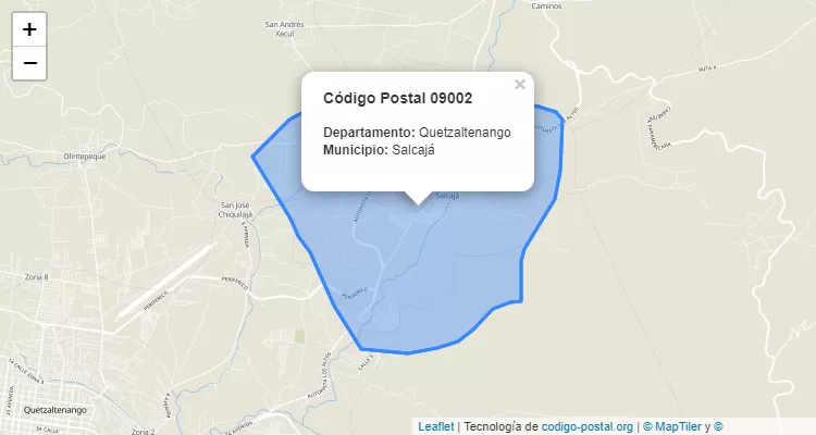 Caserio El Tigre en Salcaja, Quetzaltenango ZIP Code - Guatemala